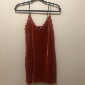 Velvet v-neck dress